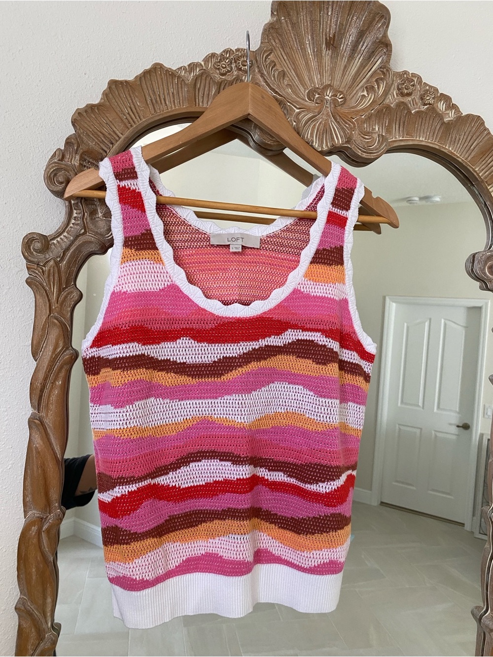LOFT Striped Knit Tank